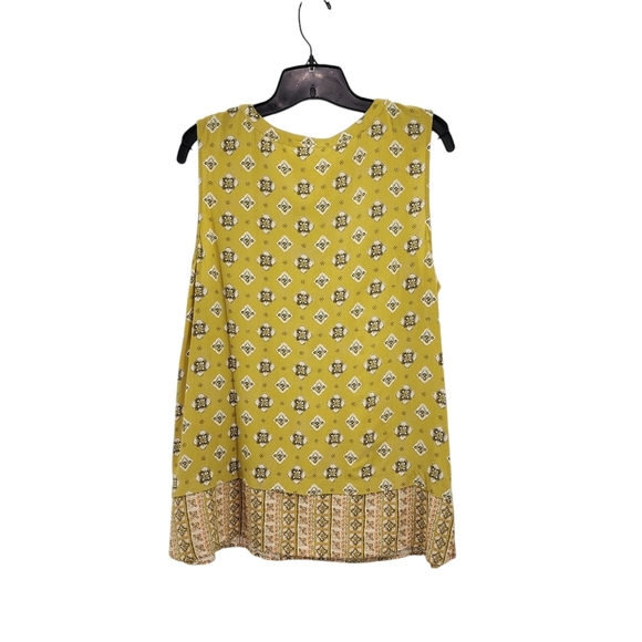 J. Jill Women's 100% Rayon Bandana Print Button Front Sleeveless Top - L - Picture 5 of 6